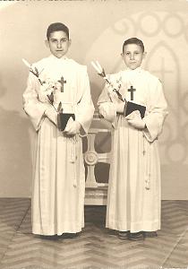 COMMUNIONS ORAN PAROISSE ST EUGENE 1960 Figueredo Armand et Rene